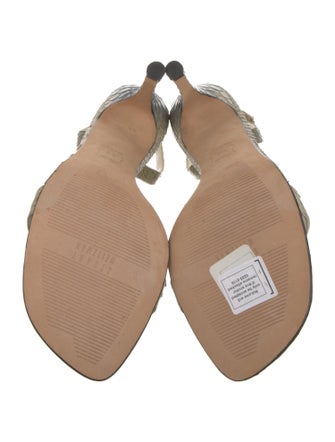 Stuart Weitzman Snakeskin Slingback Sandals