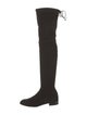 Stuart Weitzman Suede Whipstitch Trim Boots