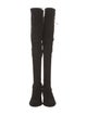 Stuart Weitzman Suede Whipstitch Trim Boots