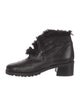 Stuart Weitzman Leather Lace-Up Boots