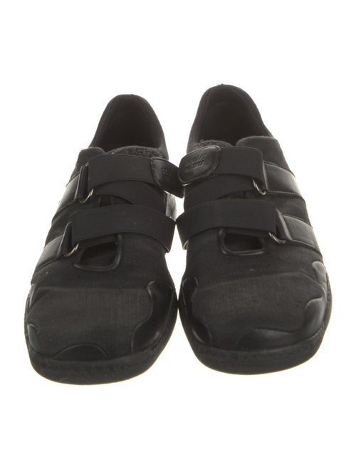 Stuart Weitzman Canvas Leather Trim Embellishment Sneakers