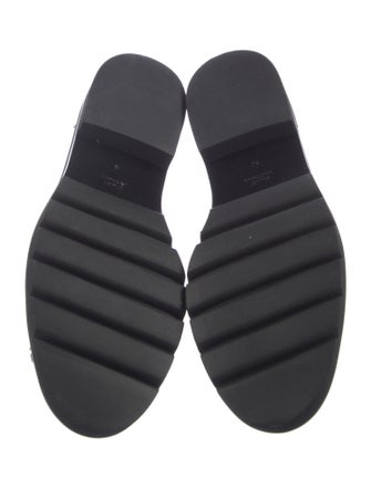 Stuart Weitzman Patent Leather Tassel Accents Loafers