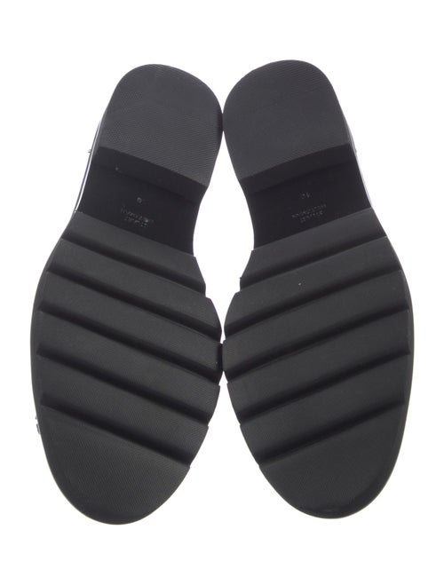 Stuart Weitzman Patent Leather Tassel Accents Loafers