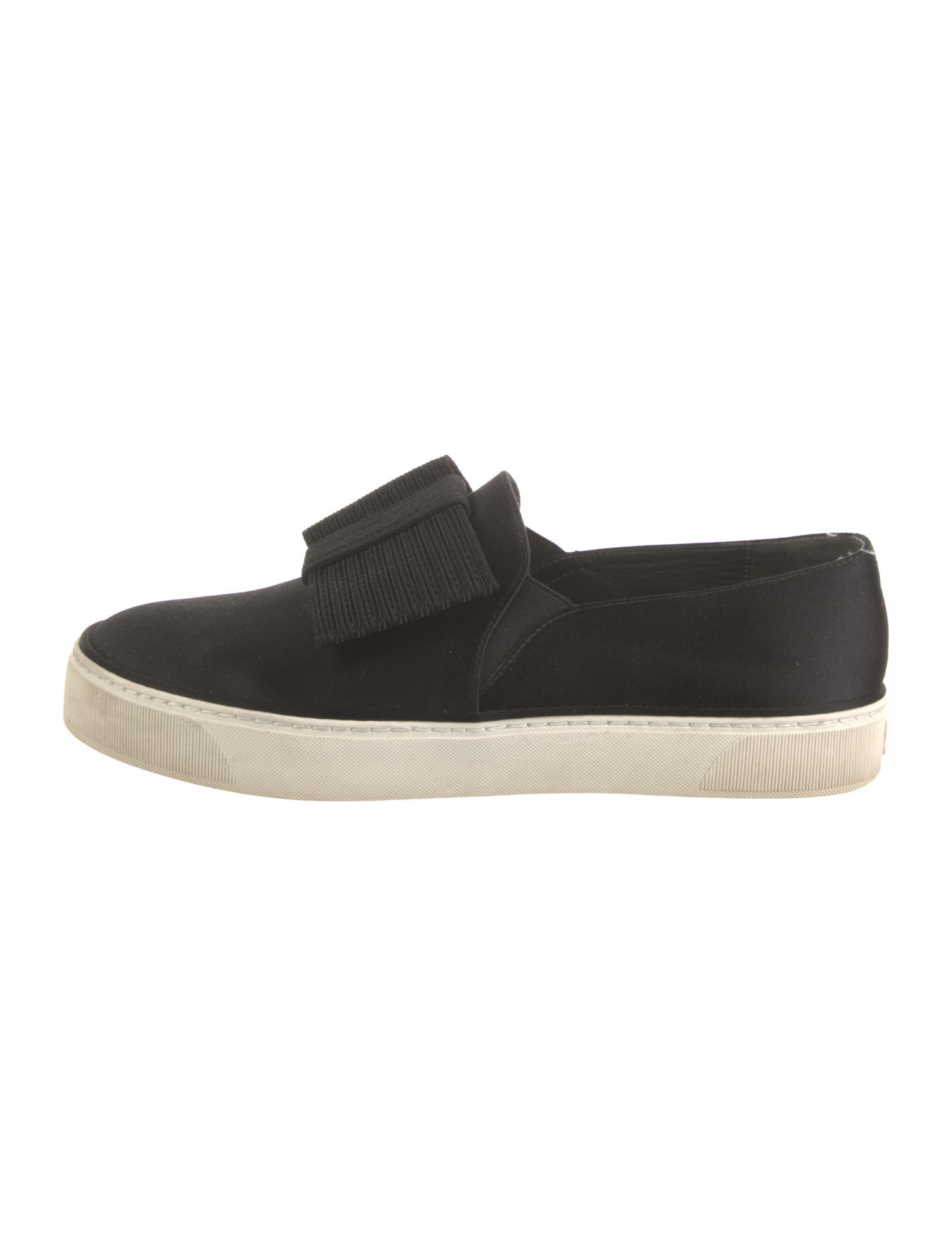Stuart Weitzman Satin Bow Accents Sneakers