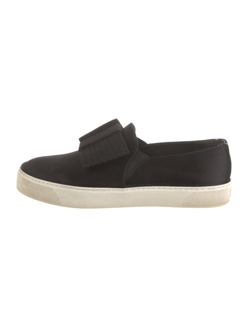 Stuart Weitzman Satin Bow Accents Sneakers