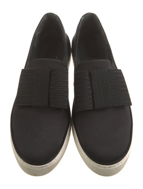 Stuart Weitzman Satin Bow Accents Sneakers