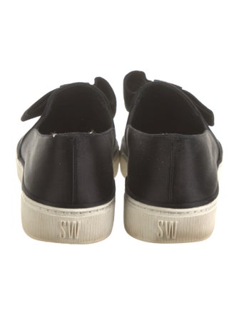 Stuart Weitzman Satin Bow Accents Sneakers