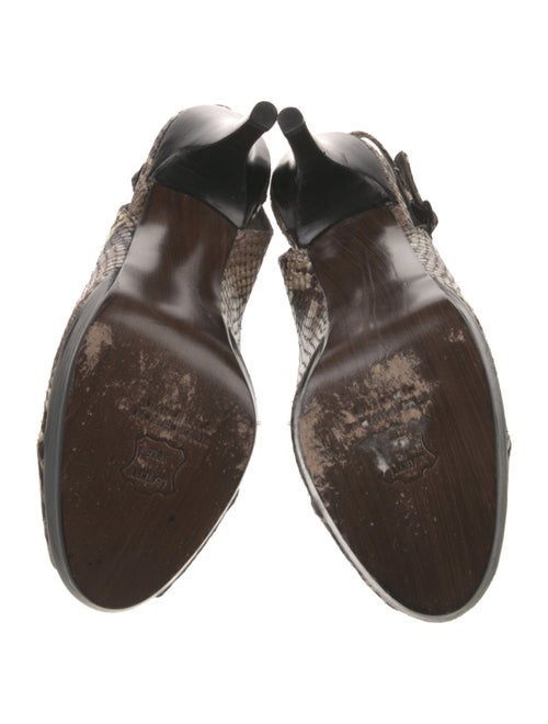 Stuart Weitzman Snakeskin Animal Print Slingback Pumps