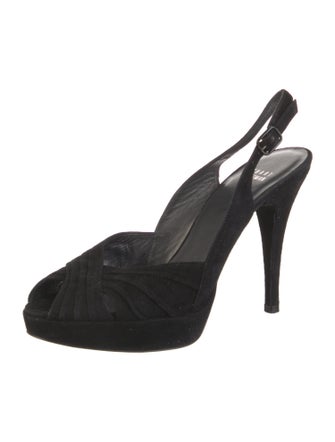 Stuart Weitzman Suede Slingback Pumps