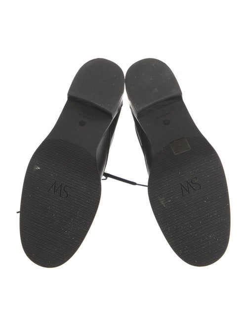 Stuart Weitzman Leather Studded Accents Combat Boots