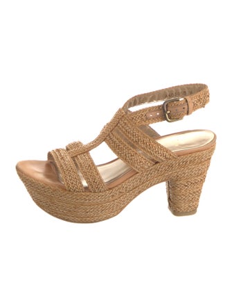 Stuart Weitzman Straw Espadrilles