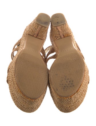 Stuart Weitzman Straw Espadrilles