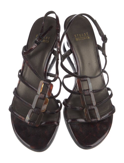 Stuart Weitzman Patent Leather Slingback Sandals