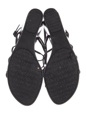 Stuart Weitzman Patent Leather Slingback Sandals