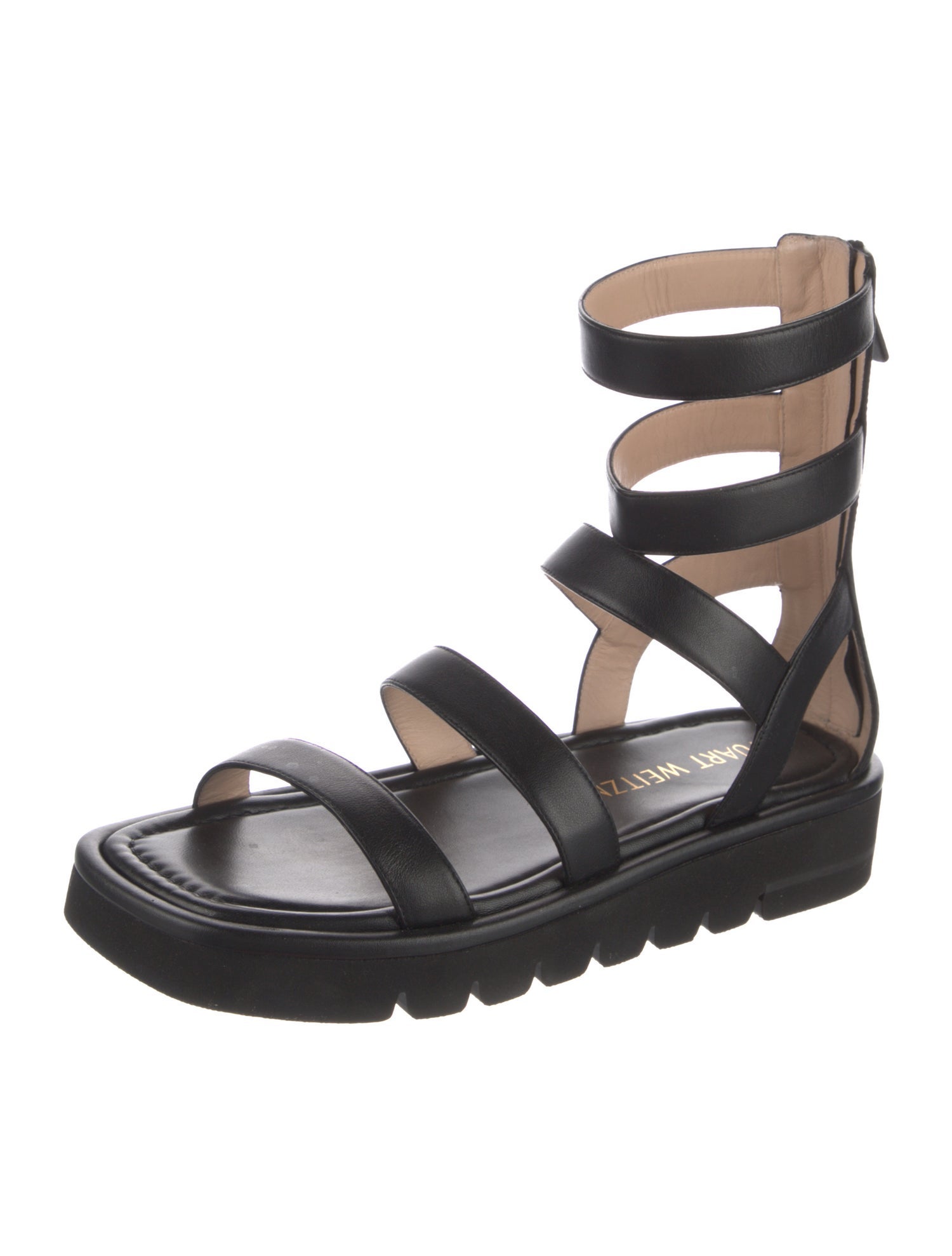 Stuart Weitzman Leather Gladiator Sandals