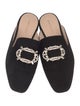 Stuart Weitzman Velvet Beaded Accents Mules