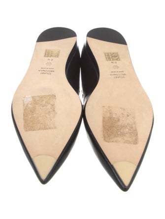 Stuart Weitzman Leather Studded Accents Mary Jane Flats