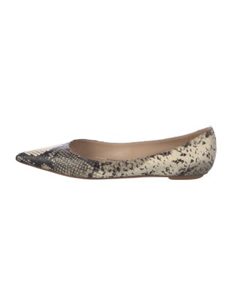 Stuart Weitzman Leather Animal Print Flats