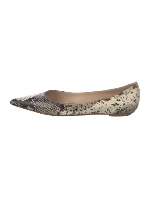 Stuart Weitzman Leather Animal Print Flats