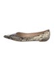 Stuart Weitzman Leather Animal Print Flats