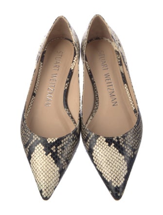 Stuart Weitzman Leather Animal Print Flats