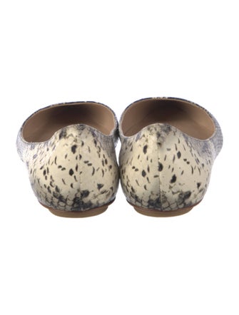 Stuart Weitzman Leather Animal Print Flats