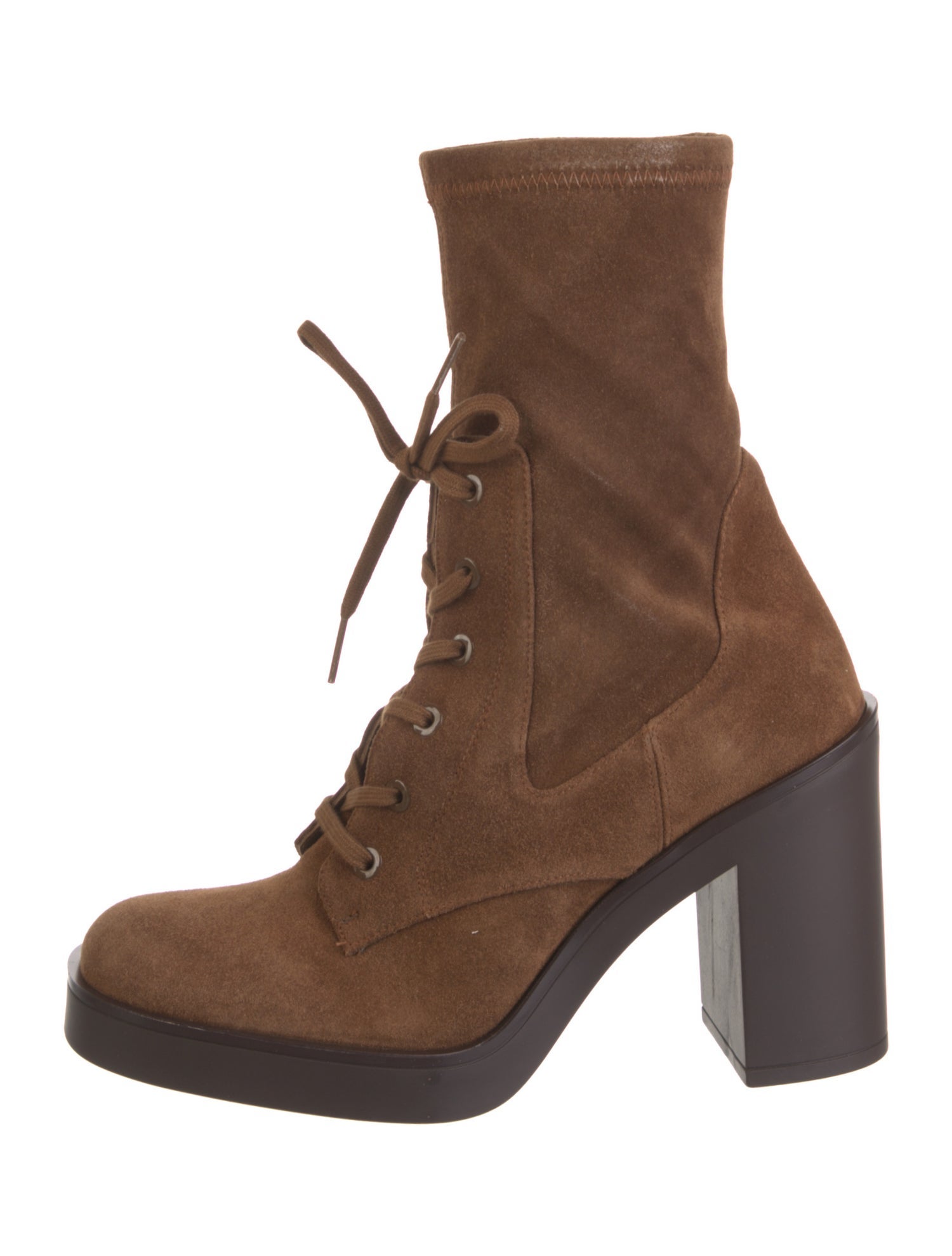 Stuart Weitzman Suede Lace-Up Boots