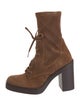 Stuart Weitzman Suede Lace-Up Boots