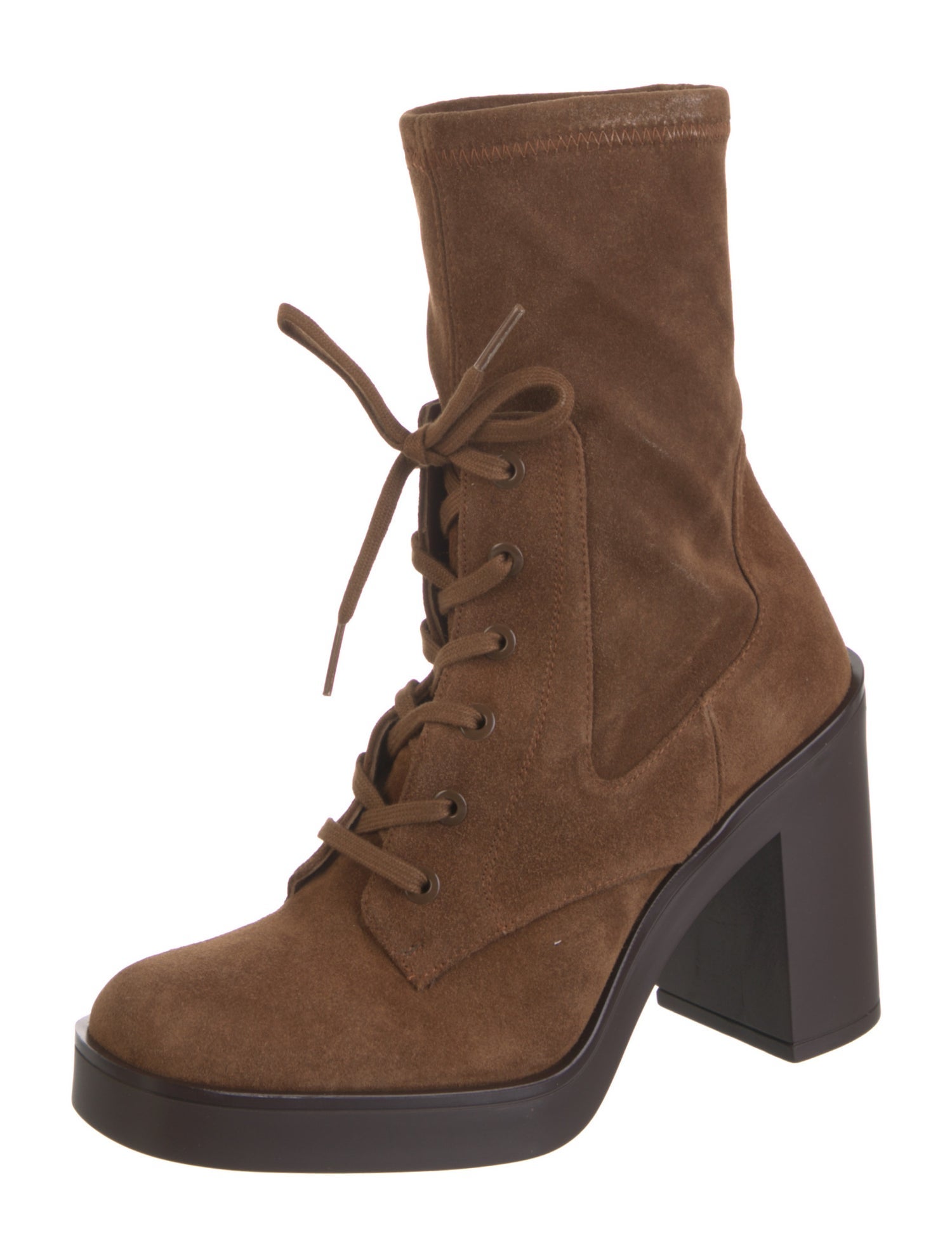 Stuart Weitzman Suede Lace-Up Boots
