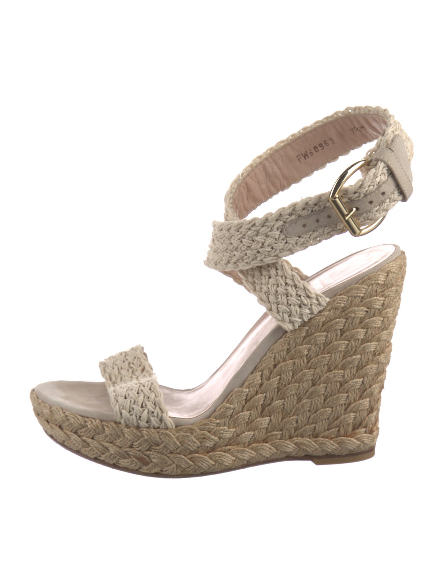 Stuart Weitzman Animal Print Braided Accents Espadrilles