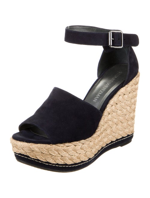 Stuart Weitzman Suede Animal Print Espadrilles