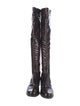 Stuart Weitzman Embossed Leather Riding Boots