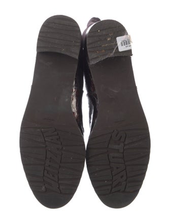 Stuart Weitzman Embossed Leather Riding Boots