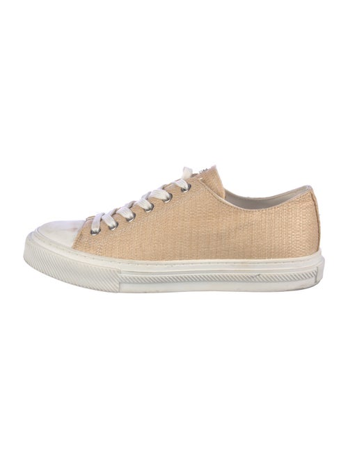 Stuart Weitzman Raffia Colorblock Pattern Sneakers