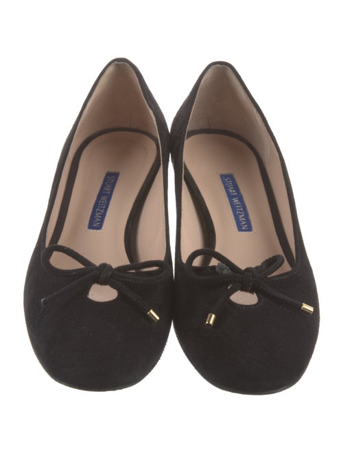 Stuart Weitzman Suede Bow Accents Pumps