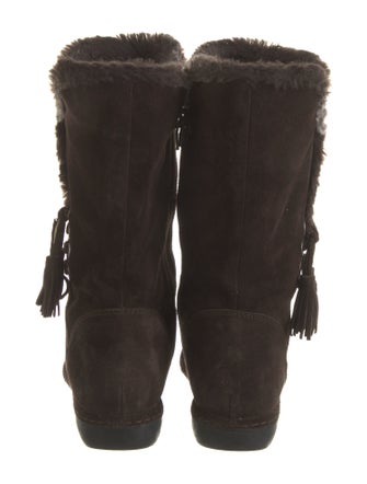 Stuart Weitzman Suede Tassel Accents Boots