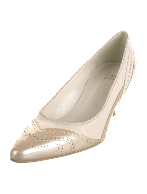 Stuart Weitzman Leather Lasercut Accents Pumps