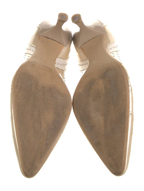 Stuart Weitzman Leather Lasercut Accents Pumps