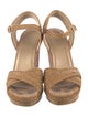 Stuart Weitzman Leather Braided Accents Slingback Sandals