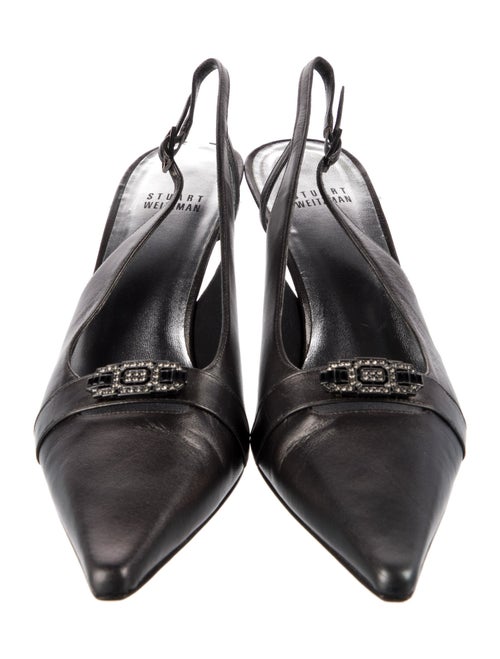 Stuart Weitzman Leather Slingback Pumps