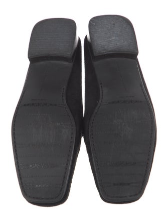Stuart Weitzman Suede Crystal Embellishments Mules