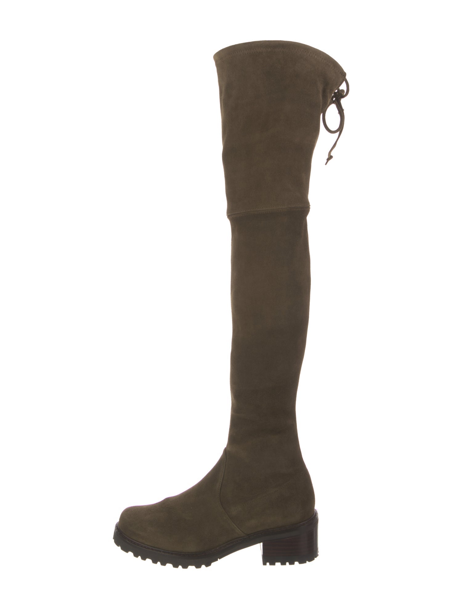 Stuart Weitzman Suede Whipstitch Trim Boots