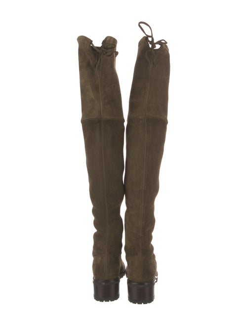 Stuart Weitzman Suede Whipstitch Trim Boots