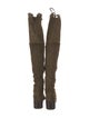 Stuart Weitzman Suede Whipstitch Trim Boots