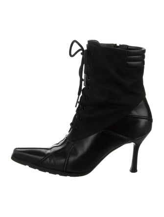 Stuart Weitzman Leather Lace-Up Boots