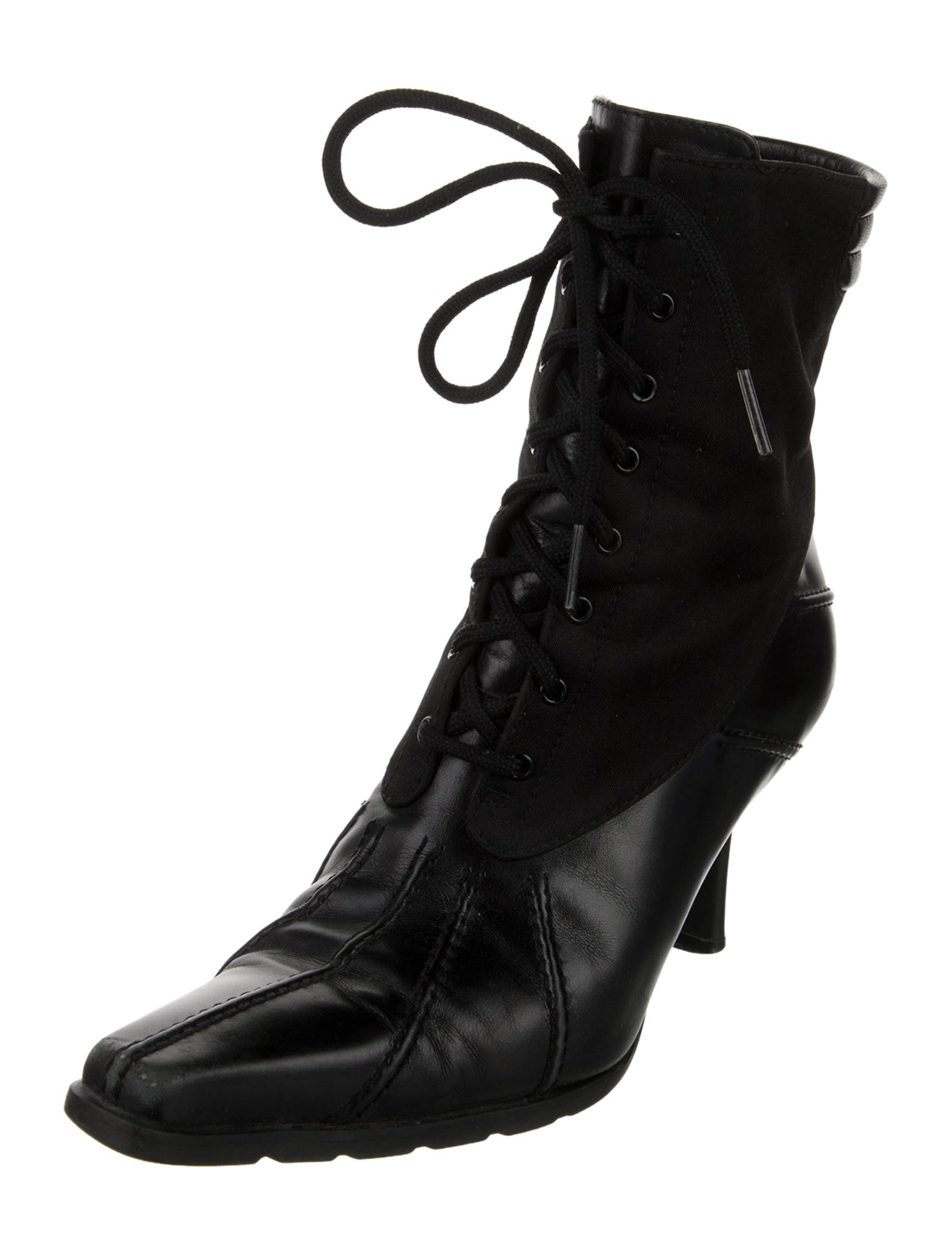 Stuart Weitzman Leather Lace-Up Boots