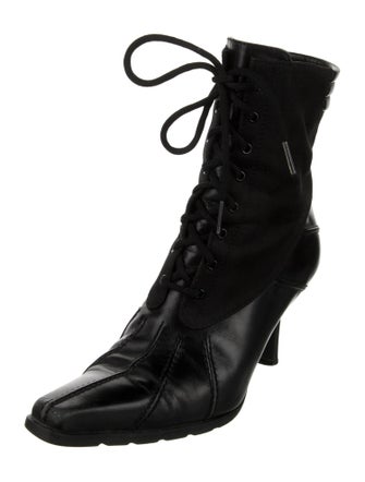 Stuart Weitzman Leather Lace-Up Boots