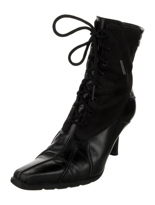 Stuart Weitzman Leather Lace-Up Boots
