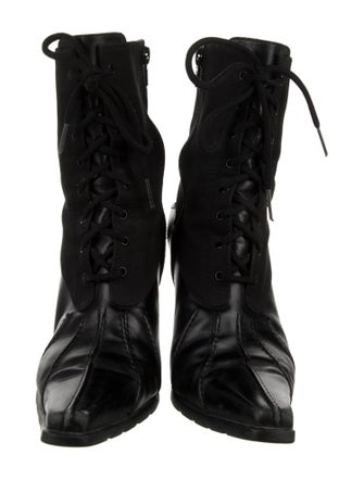 Stuart Weitzman Leather Lace-Up Boots