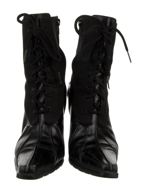 Stuart Weitzman Leather Lace-Up Boots